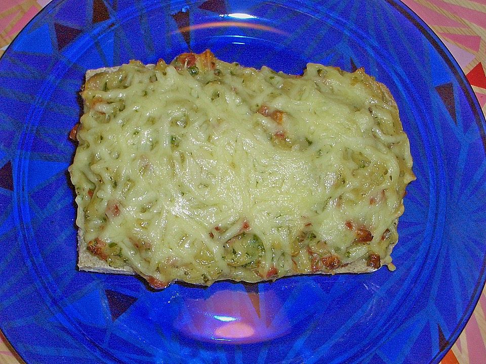 Ciabatta á la Bruschetta, mit Mozzarella überbacken - Kochen Gut ...