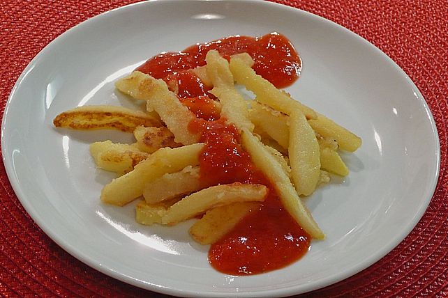 Apfel - Pommes mit Erdbeerketchup von plumbum| Chefkoch