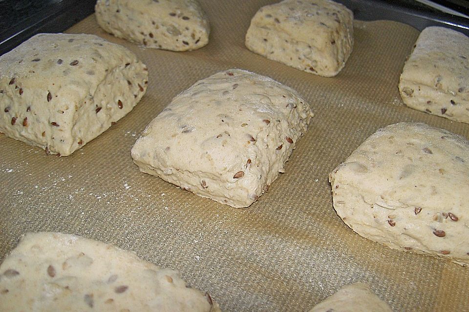 Körnerbrötchen nach Paniniart