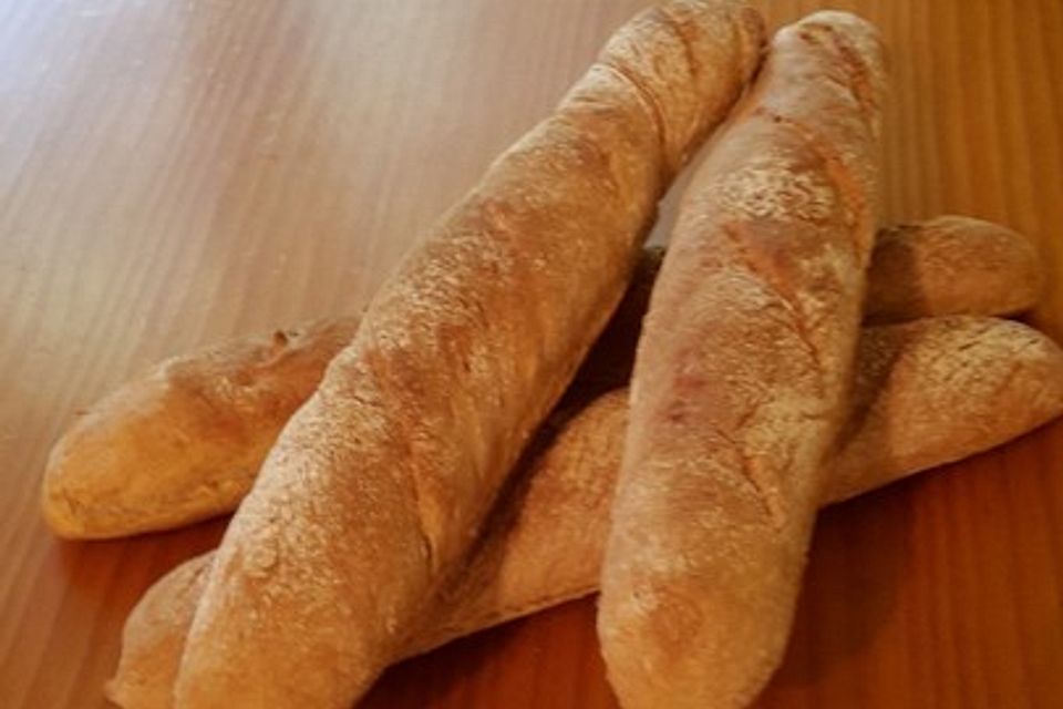 Sauerteig-Baguettes mit Maisgrieß