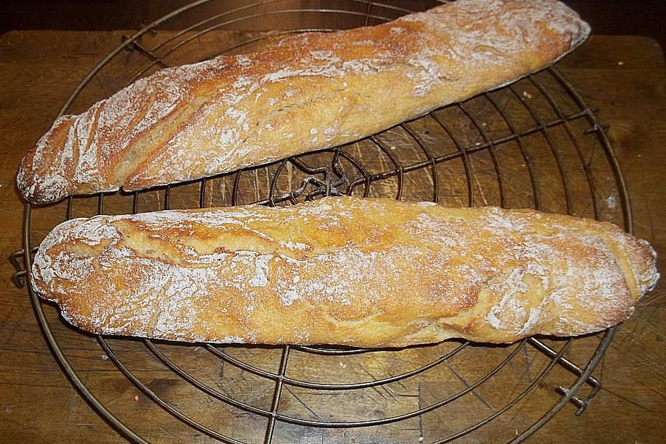 Sauerteig-Baguettes mit Maisgrieß