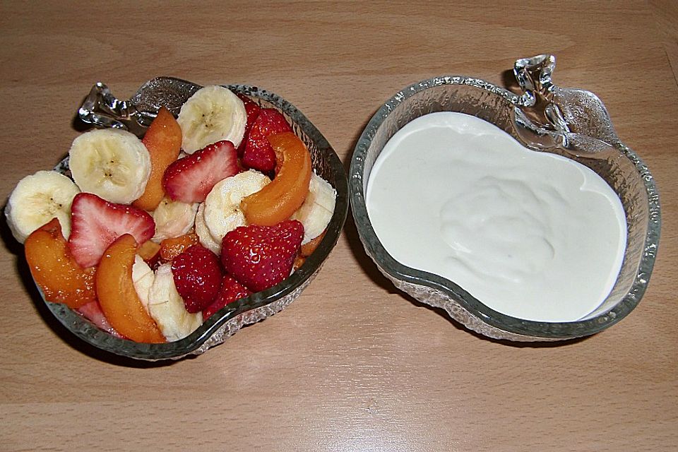 Obstsalat mit Mascarponesauce