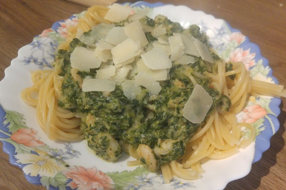 Pasta Scampi e Spinaci alla  Vapiano