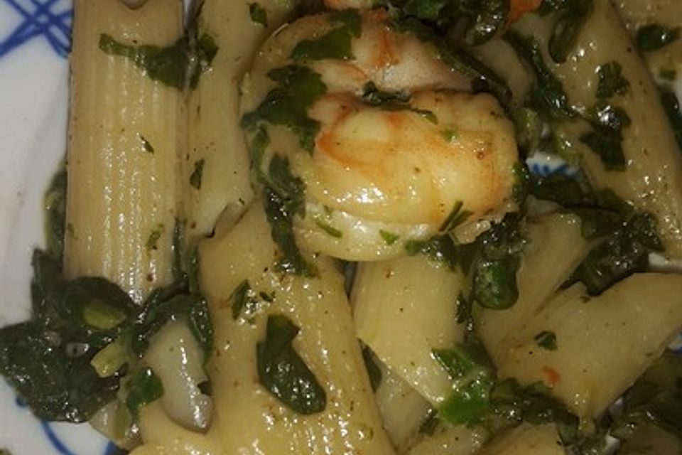 Pasta Scampi e Spinaci alla  Vapiano