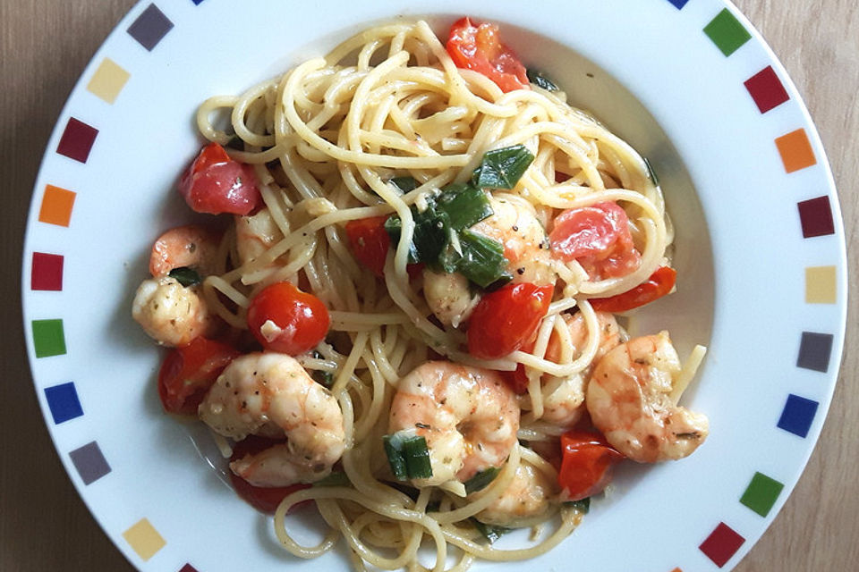 Pasta Scampi e Spinaci alla  Vapiano