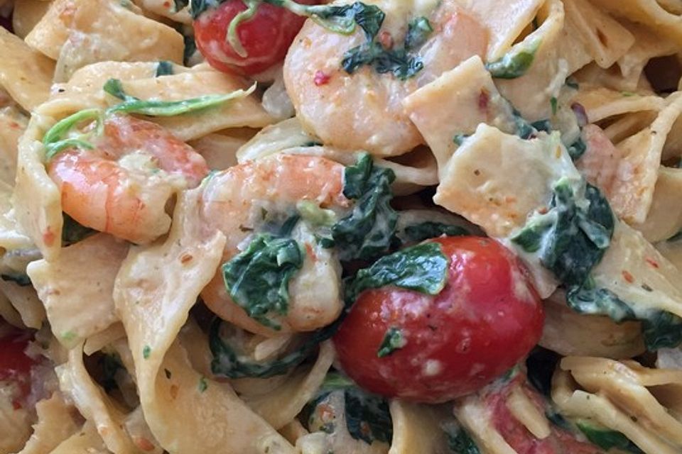 Pasta Scampi e Spinaci alla  Vapiano