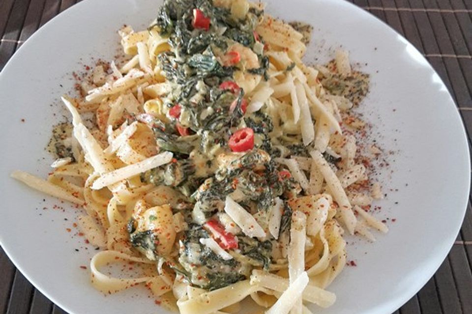 Pasta Scampi e Spinaci alla  Vapiano