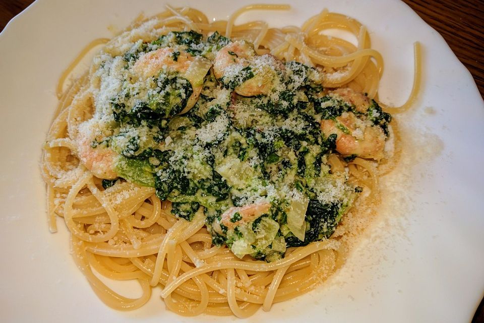 Pasta Scampi e Spinaci alla  Vapiano