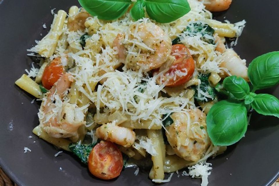 Pasta Scampi e Spinaci alla  Vapiano