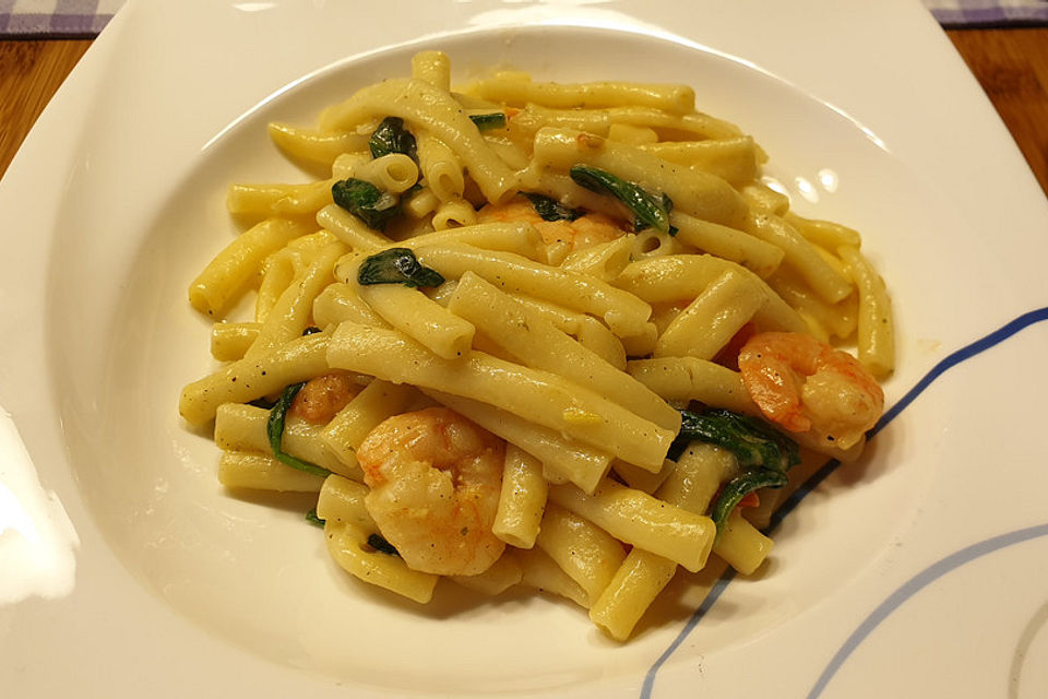 Pasta Scampi e Spinaci alla  Vapiano