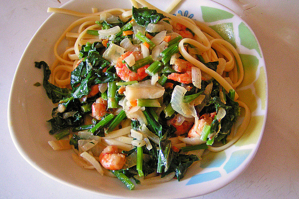 Pasta Scampi e Spinaci alla  Vapiano