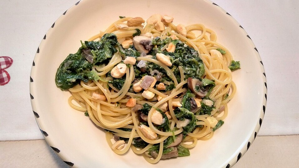 Spaghetti mit Spinat - Gorgonzola Sauce von Koelkast