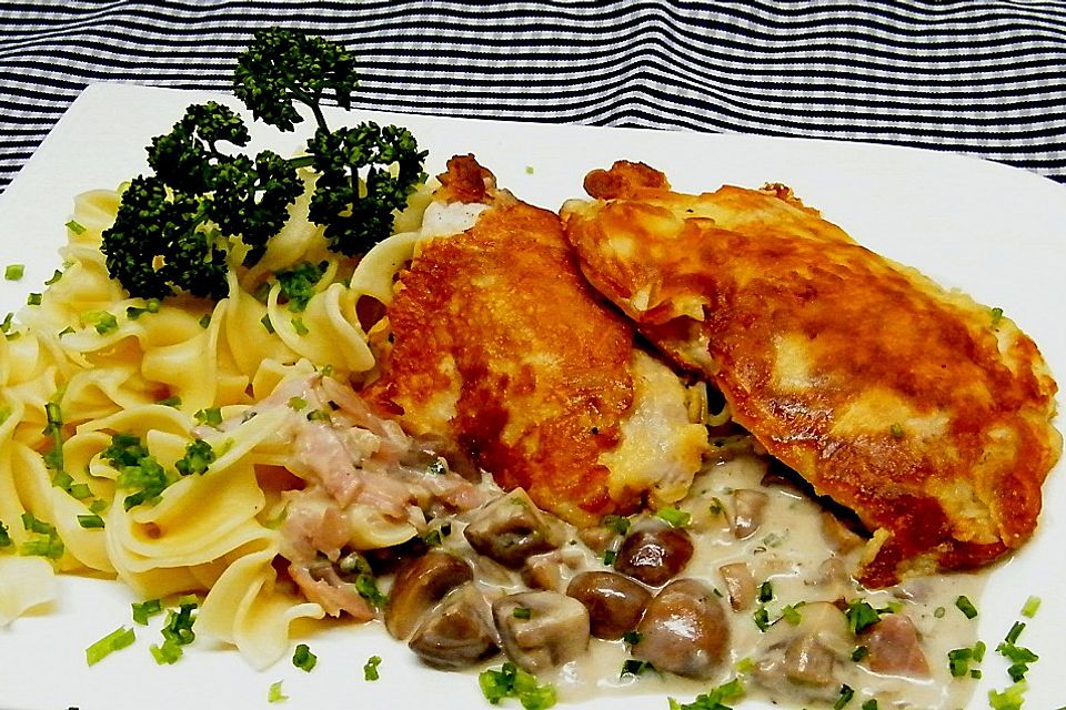 Piccata von der Pute mit Champignons