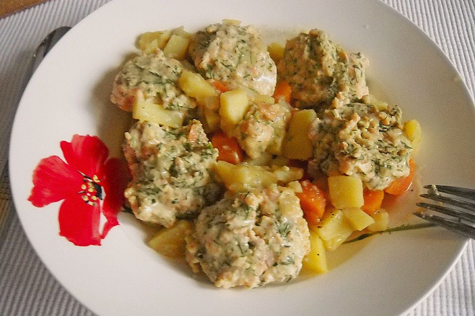 Gemüsetopf mit Lachs