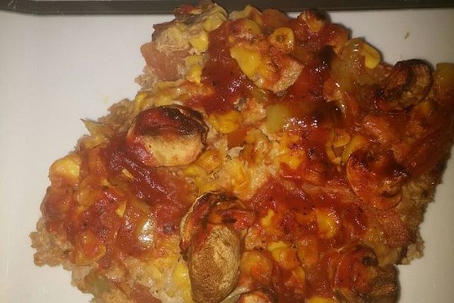 Hackpizza mit Paprika-Pilz-Belag von Rührnix| Chefkoch