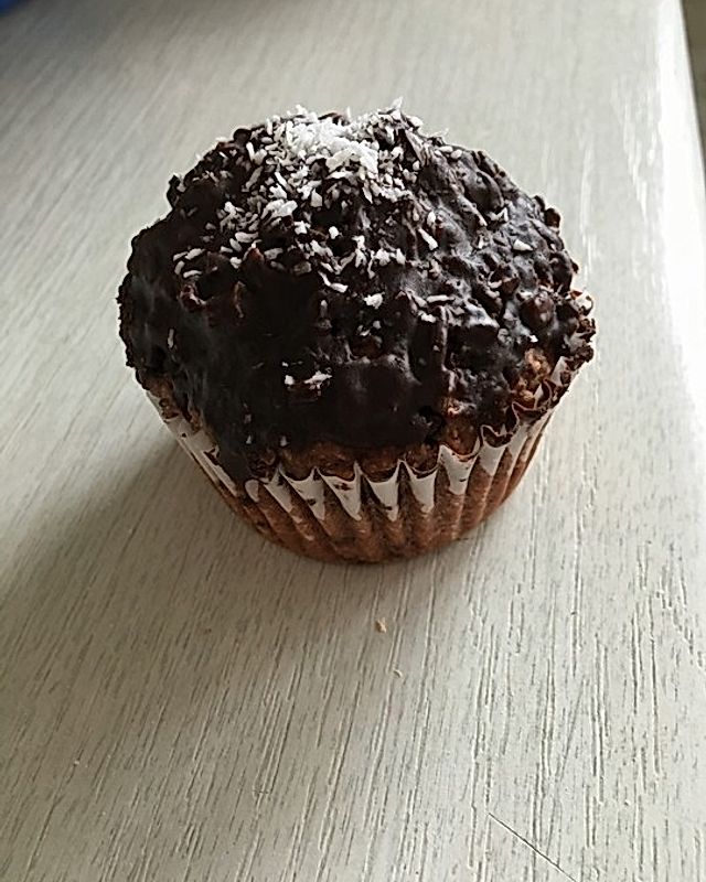 Vollkornmuffins mit Kokos und Schokolade ohne Ei