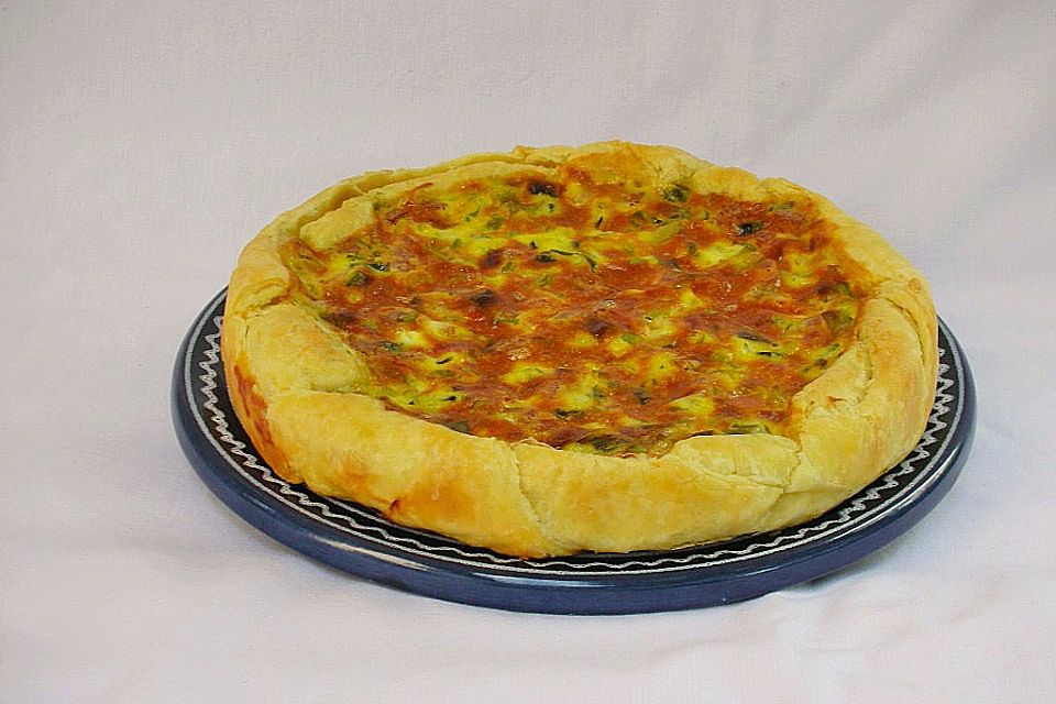 Porree - Quiche mit Cabanossi