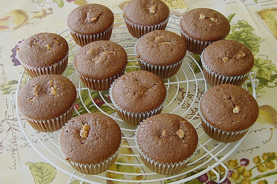 Schokoladen - Muffins mit Erdnussbutterkern