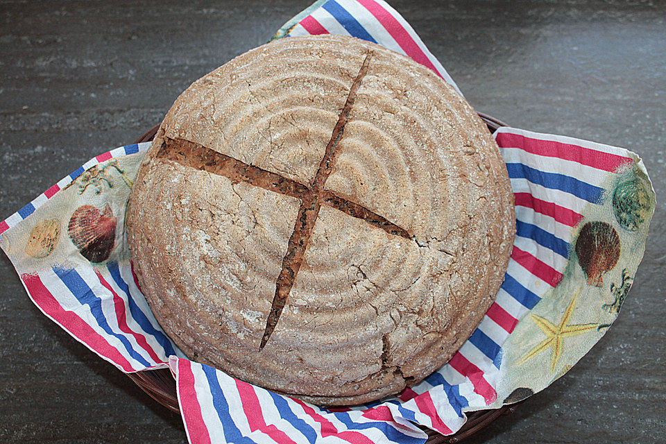 Dinkelvollkornbrot mit Roggensauerteig Dinkelvollkornbrot mit Roggensauerteig
