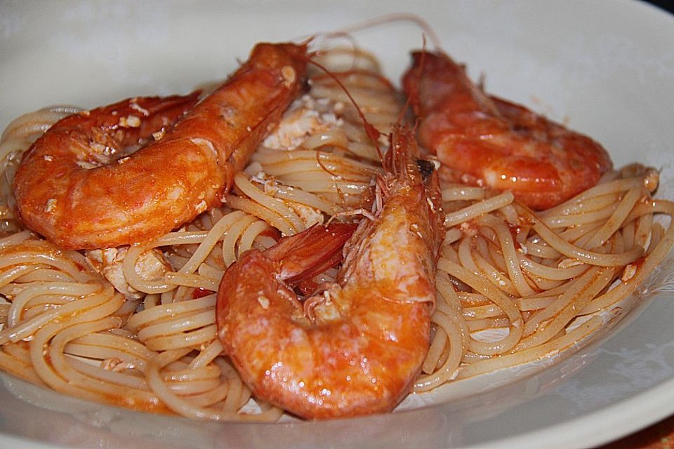 Spaghetti con Gamberi e Pesce Spada