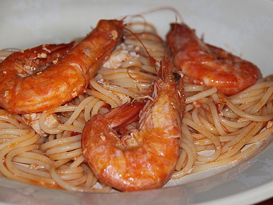 Spaghetti Con Gamberi E Pesce Spada Von Dialog Chefkoch