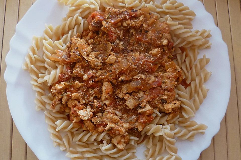 Spaghetti mit Tofubolognese