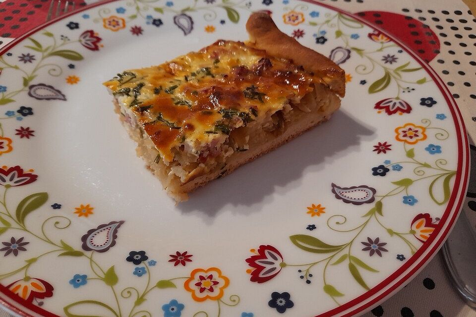 Elsässer Zwiebelkuchen nach Oma Liese