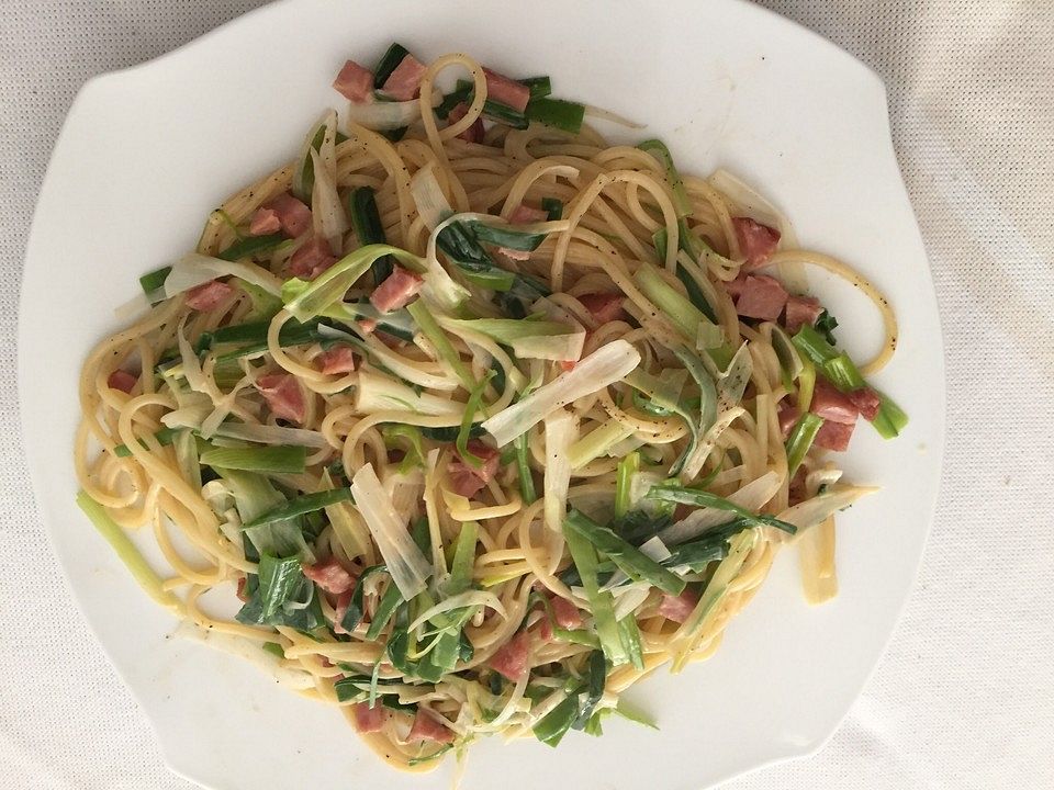 Spaghetti mit Porree von blumengitte| Chefkoch
