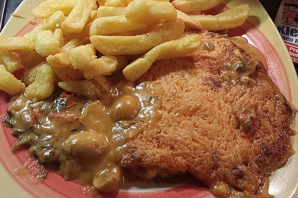 Überbackene Schnitzel