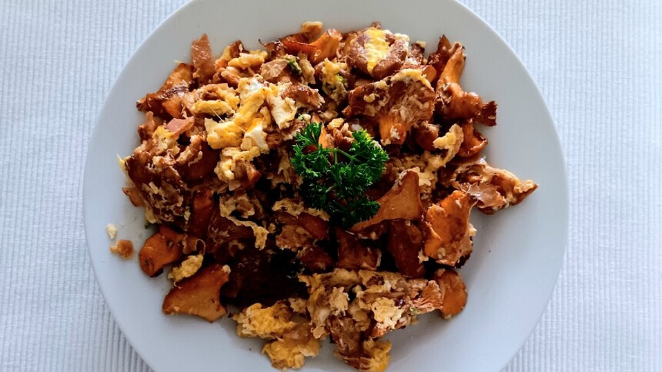 Reherl (Pfifferlinge) mit Rührei von aveffer