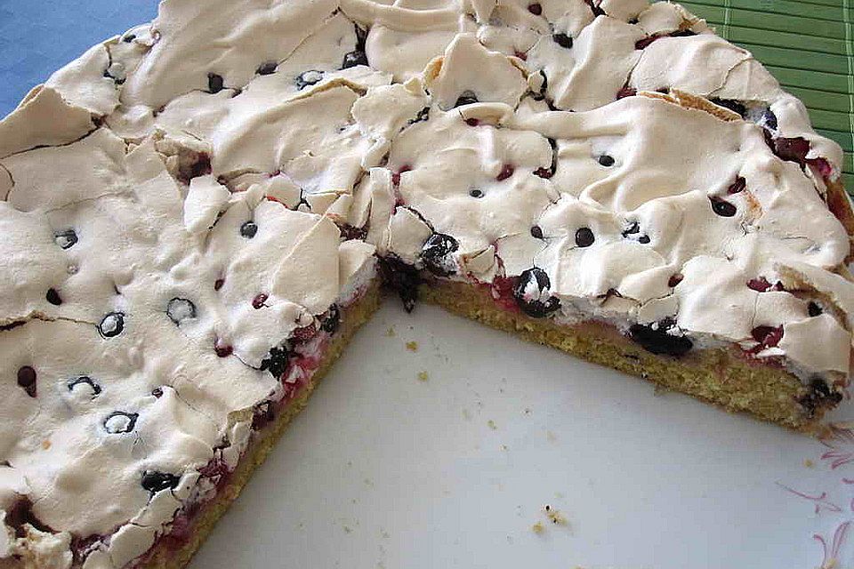 Brisanes Heidelbeerekuchen mit Baiser