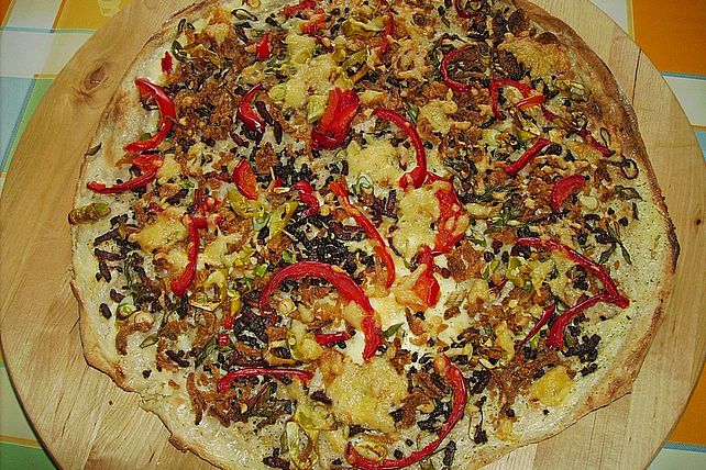 Pizza nach Flammkuchenart von Eisvolk| Chefkoch