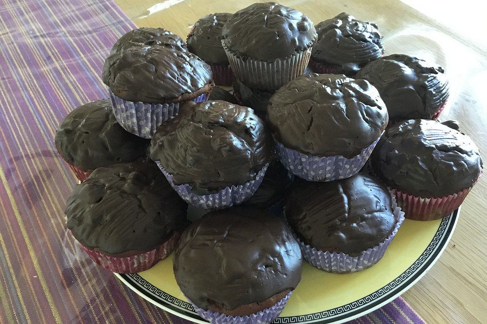 Birnenkuchen mit dem schokoladigsten Schoko-Schokoladen-Schock