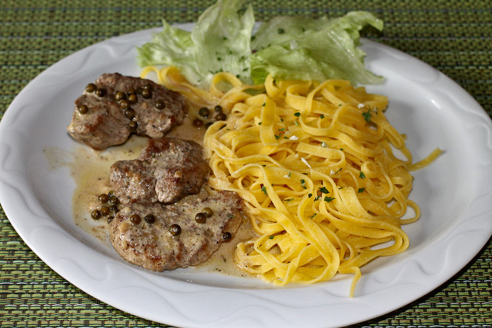 Schweinelendchen in Pfeffersoße