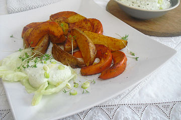 Kartoffel-Kürbis-Wedges