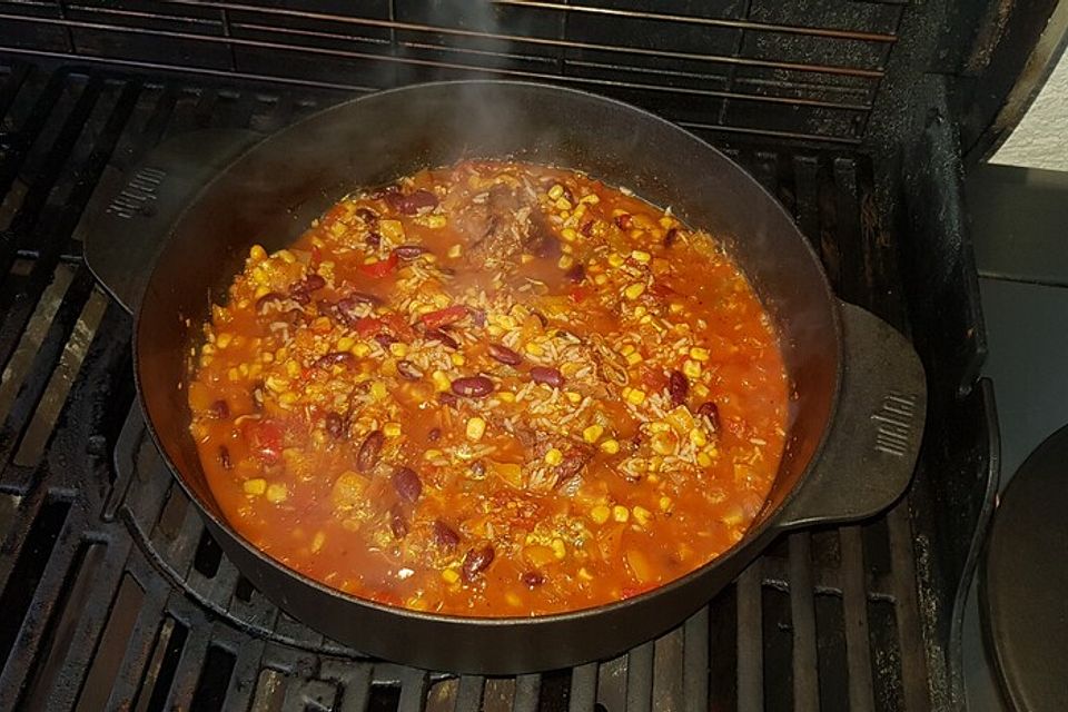 Mexikanische Reispfanne mit Hackfleisch