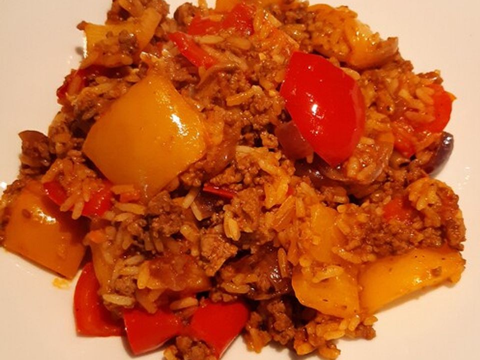 Paprika - Reispfanne mit Pute von Laudia| Chefkoch