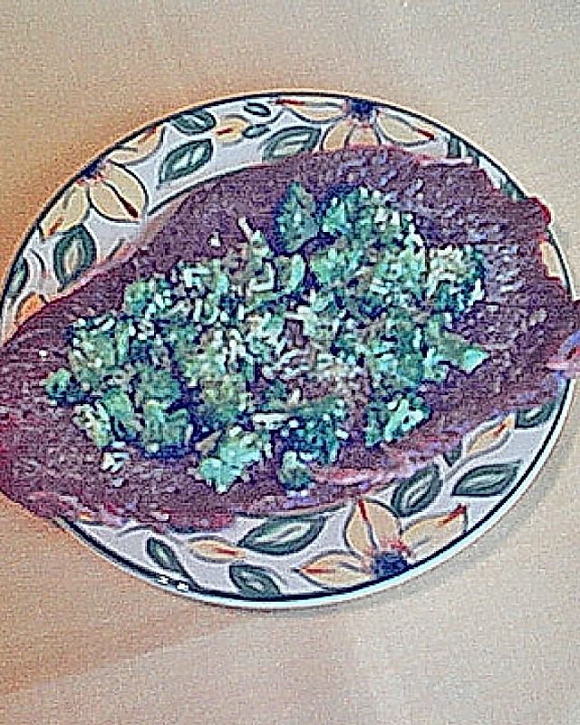 Rindsroulade mit Pecorino - Brokkoli - Fülle