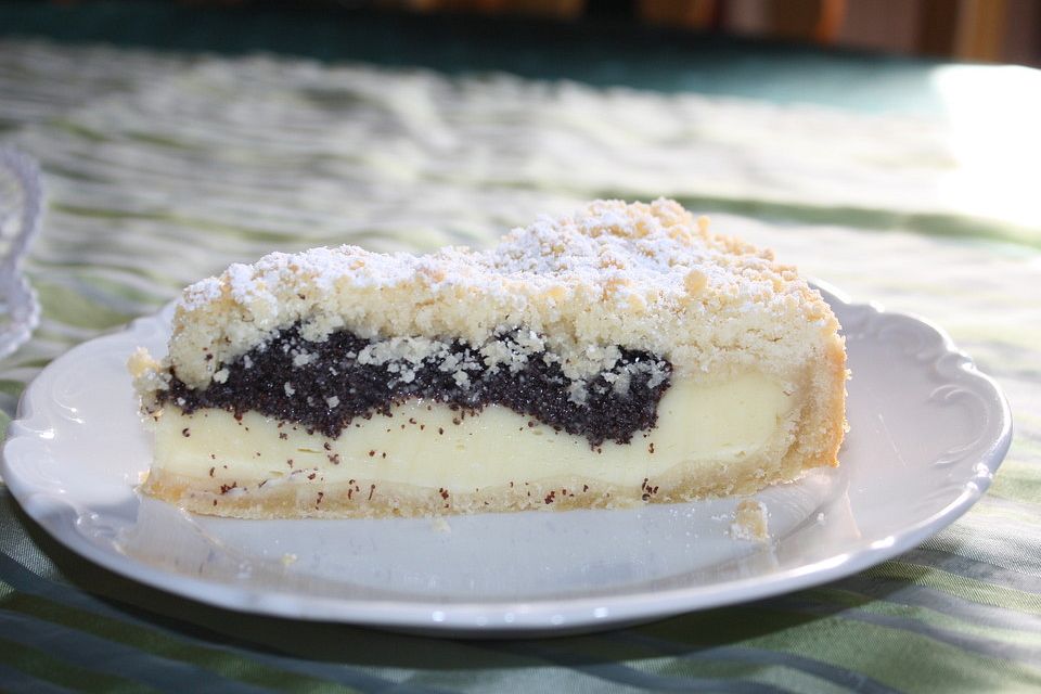 Streuselkuchen mit Pudding