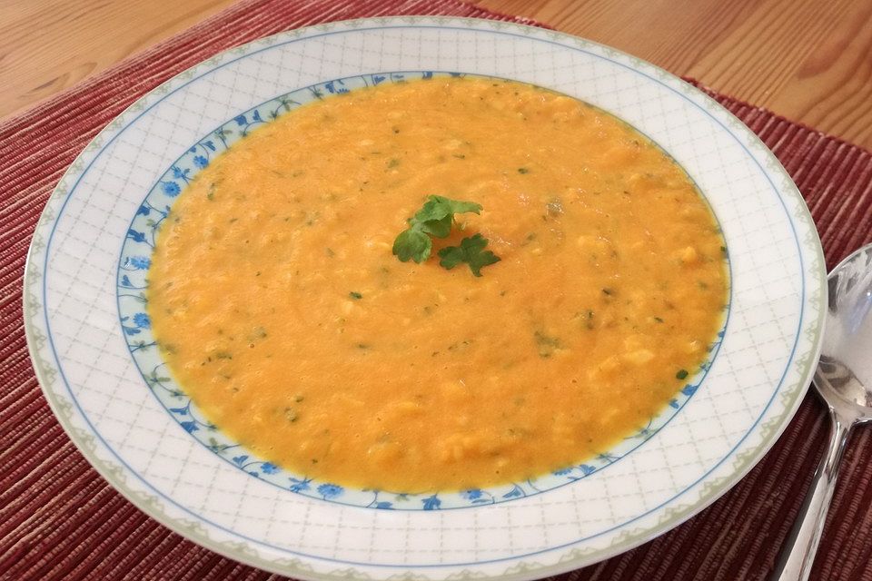 Möhren - Kokos - Suppe mit Ingwer