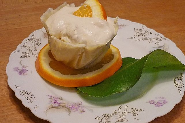 Orangen - Mascarpone Creme im weißen Schokoladenbettchen von Clarazac ...