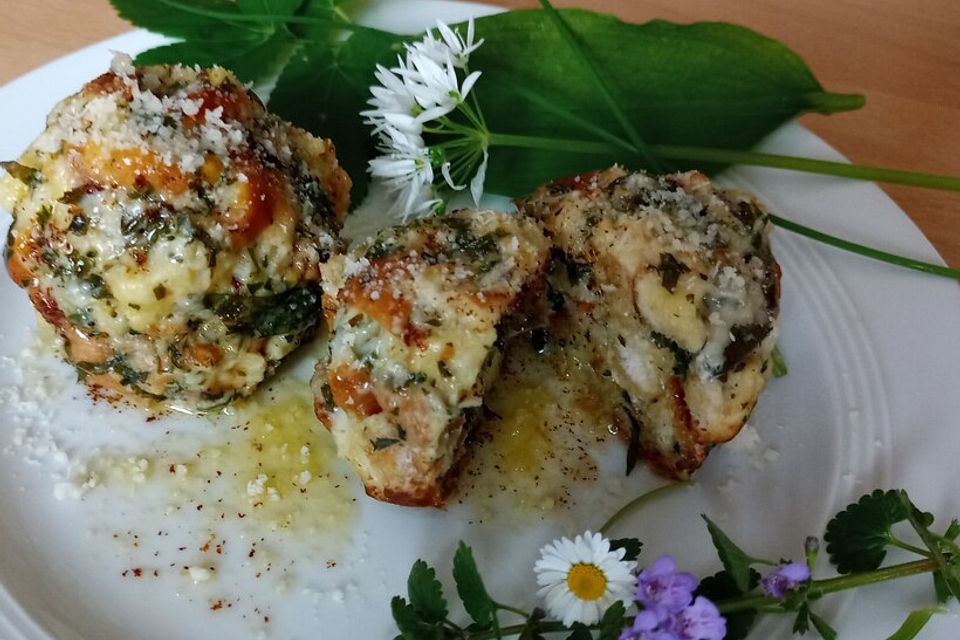 Wildkräuter - Semmelknödel a la Kräuterjule mit Putengeschnetzeltem