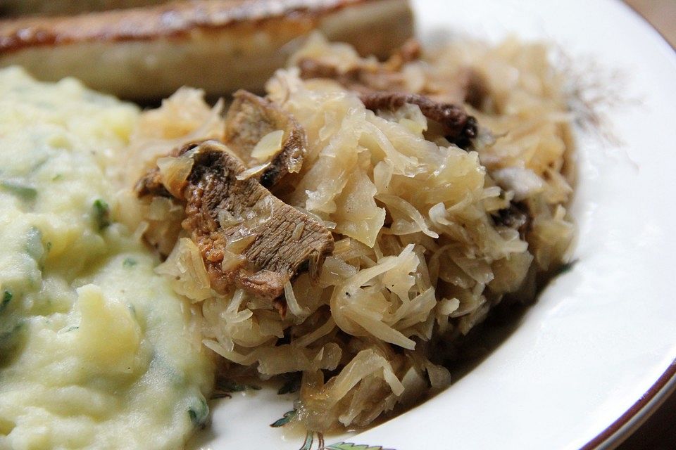 Schlesisches Sauerkraut mit Pilzen