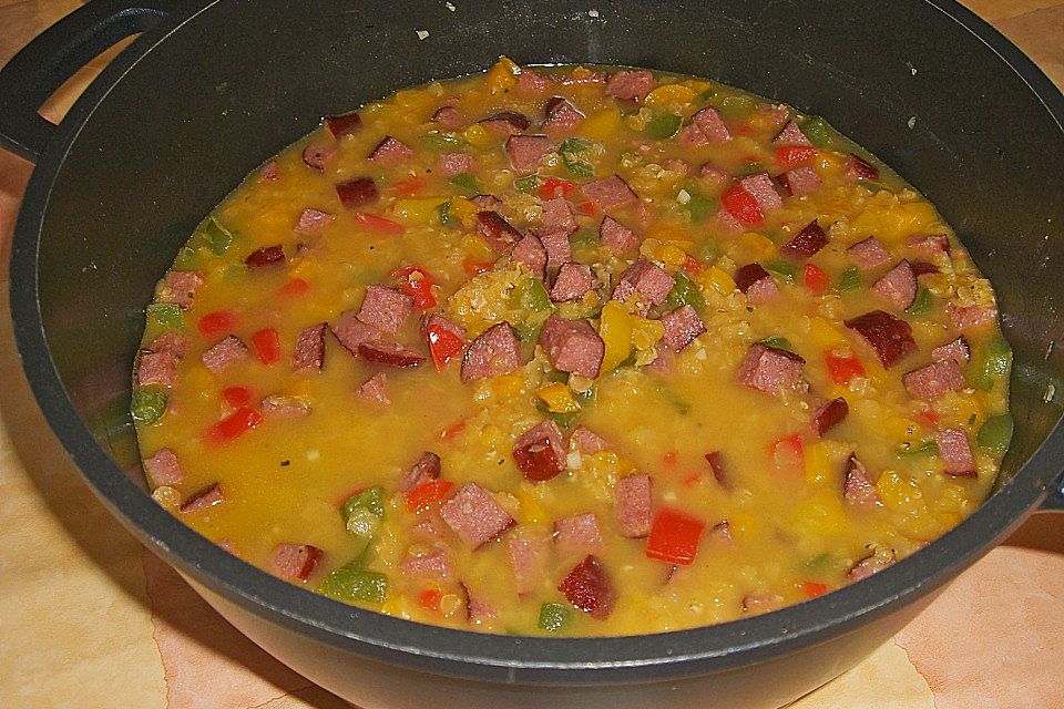 Linsensuppe mit Cabanossi