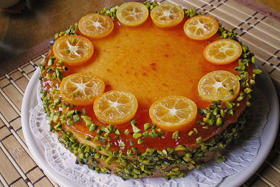 Käsekuchen mit Kumquats