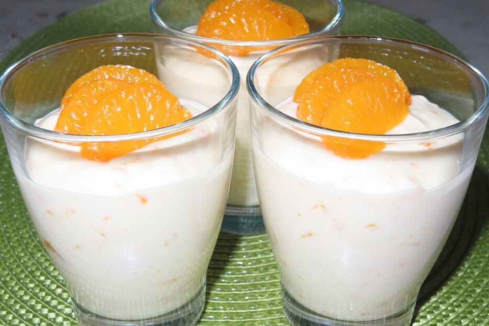 Orangenpudding - Quarkcreme