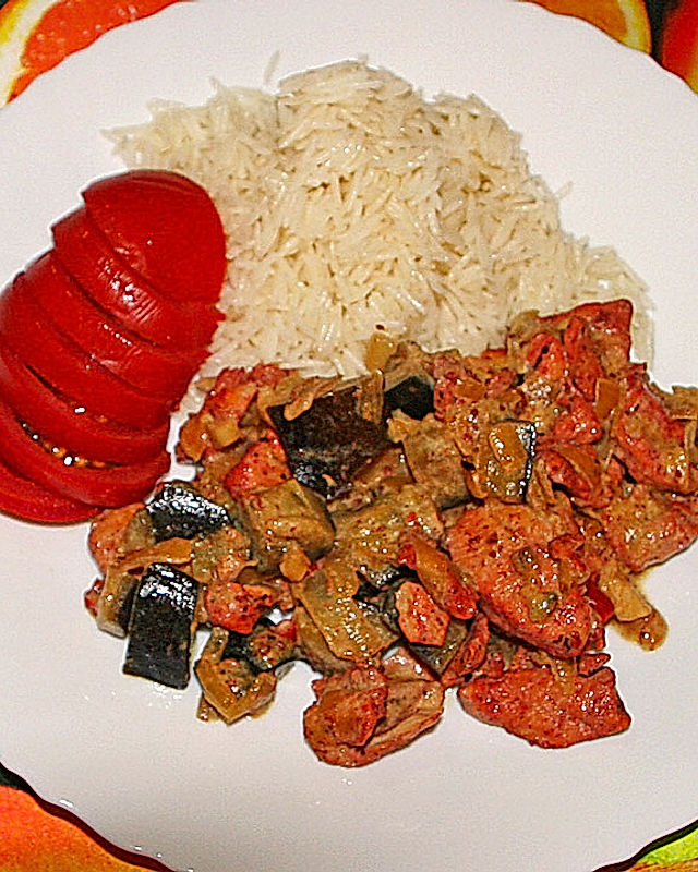 "el pavo" mit Ingwer und Tomaten