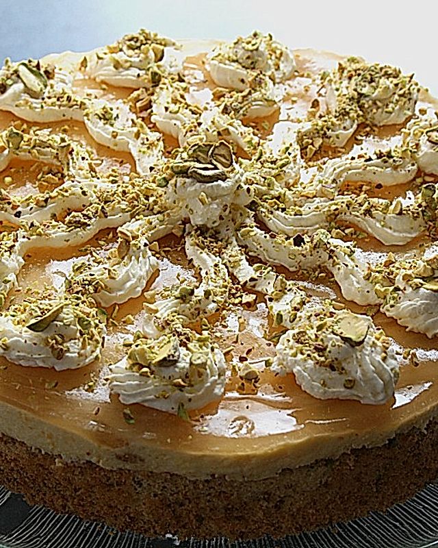 Pistazien - Pfirsichcreme - Torte