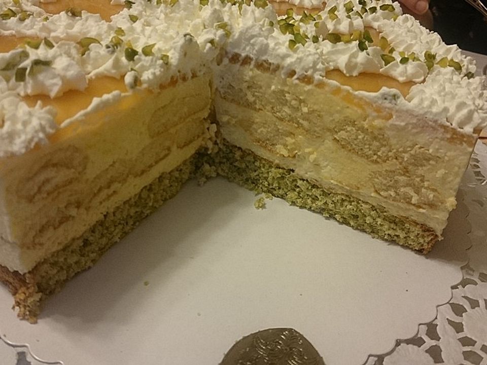 Topfen Quark Pfirsichcreme Torte Im Sommerlichen — Rezepte Suchen