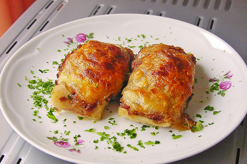 Zanderfilet überbacken mit Petersilien-Apfel-Pistou